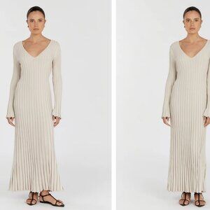 DISSH REIGN STONE SLEEVED KNIT MIDI DRESS